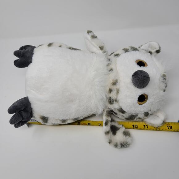 Snowy Owl Plush White Grey Spots Gold Glitter Eyes Books a Million Appx 13 inch - Picture 4 of 9
